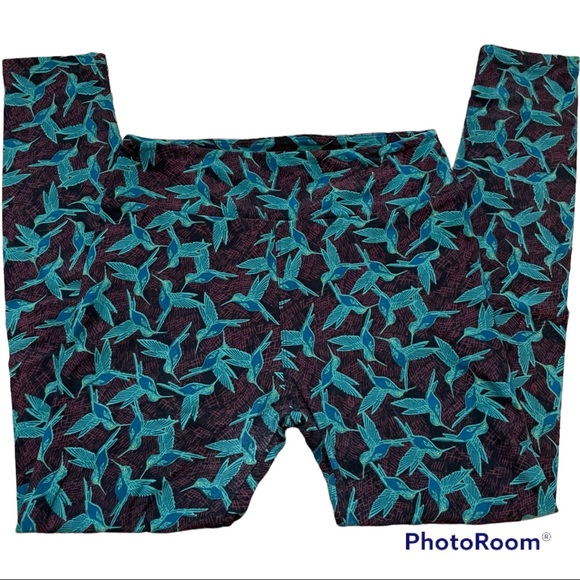 LuLaRoe Hummingbird Leggings One Size - Picture 2 of 8